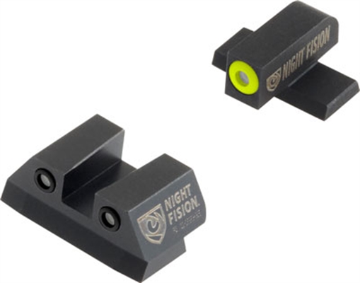 Picture of NIGHT FISION TRITIUM YELLOWDOT SQUARE REAR SIG #8F/#8R SET SIG177003YGZG