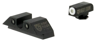 Picture of Night Fision Tritium Night Sights For Glock Green Tritium White Outline Front Sight- Green Tritium Black Outline Rear Sight Glock 17/17L/19/22 GLK001007WGZ