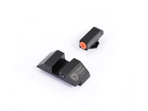 Picture of Night Fision Glock Tritium Night Sight Set - Orange Front | Black Square Notch Rear | Fits Glock 20, 21, 29, 30, 36, 40, 41 GLK-002-003-OGZG