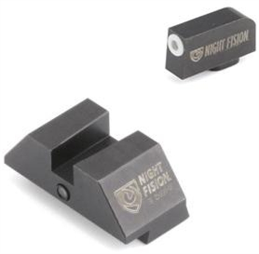 Picture of Night Fision Student Of The Gun Accur8 For Glock Green Tritium White Outline Front Sight-Green Tritium Black Ring Rear Sight Glock 17/17L/19 GLK001015WGZ