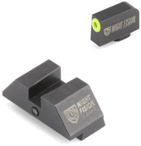 Picture of Night Fision Student Of The Gun Accur8 For Glock Green Tritium Yellow Outline Front Sight-Green Tritium Black Outline Rear Sight Glock 17/17L/19 GLK001015YGZ