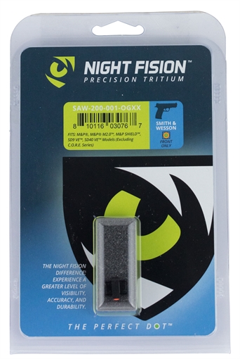 Picture of Night Fision Tritium Front Sight for Smith & Wesson Green Tritium Orange Outline M&P/Shield/SD9VE SAW200001OGX