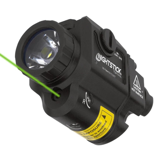 Picture of Nightstick , Tactical Weapon-Mounted Light with Green Laser, 650 Lumens, 2 Hour Run Time, IP-X7 Waterproof, Matte Finish, Black TCM-10-GL