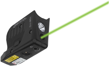 Picture of Nightstick TSM-11G, Subcompact Tactical Weapon-Mounted Light w/ Green Laser, Fits Glock 43/43X/48 150 Lumens, 2,700 Candela, Black, .75 Hours of Runtime, IP-X4 Water-Resistant, Rechargeable Battery TSM-11G TSM11G