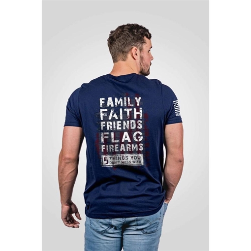 Picture of Nine Line 5 Things Short Sleeve Shirt Midnight Navy L 5THINGS-TS-MIDNIGHTNAVY-L