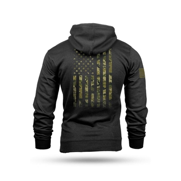 Picture of Nine Line American Camo Hooded Sweatshirt Black L AMERCAMO-DT6100-BLACK-L 190741328096