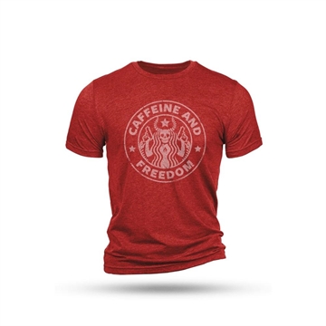 Picture of Nine Line Caffeine and Freedom T-Shirt Red 3XL CAFFREE-TS-RED-3XL