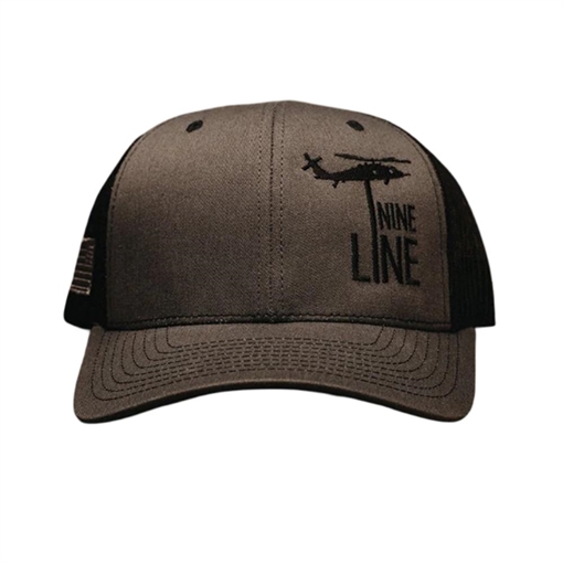 Picture of Nine Line Dropline Snapback Hat Black Grey EMB57BLK-NLASBH-ODBLACK -