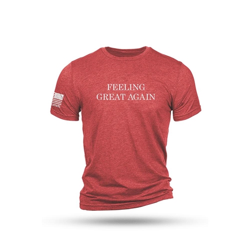 Picture of Nine Line Feeling Great Again Short Sleeve Shirt Red Triblend 2XL GREATAGAIN-TSTRI-REDTRIBLEND-2XL -