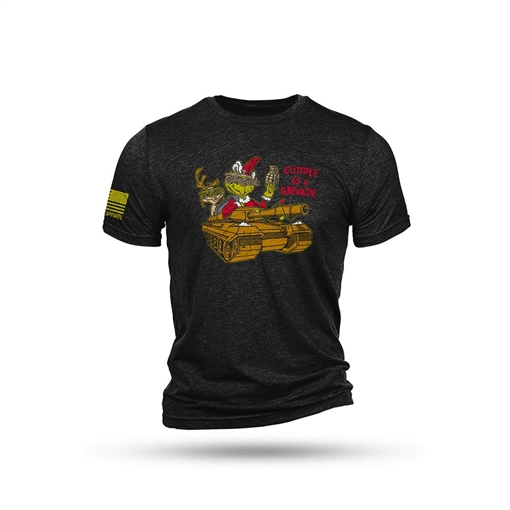 Picture of Nine Line Grinch Triblend Short Sleeve Shirt Black 3XL GRINCH-TSTRI-CHARCOALBLACKTRIBLEND-3XL