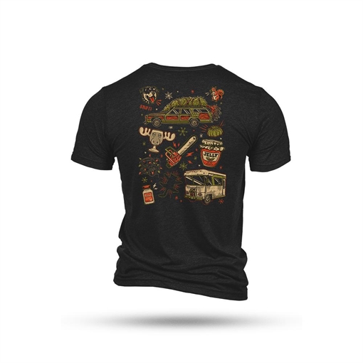 Picture of Nine Line Lotta Sap X-Mas Vacay Short Sleeve Shirt Charcoal Black 2XL XMASVAY-TSTRI-CHARCOALBLACKTRIBLEND-2XL 190741352817