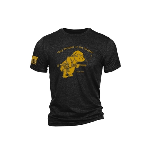 Picture of Nine Line Pooh Bear Short Sleeve Shirt Black M POOHBEAR-TS-BLACK-M