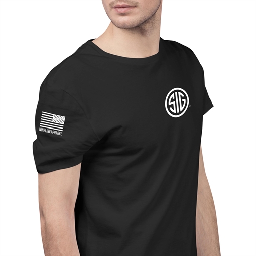 Picture of Nine Line Sig Sauer Logo Short Sleeve Shirt Black 3XL SSJULY2020-TS-BLACK-3XL