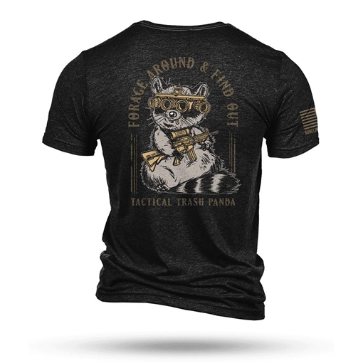 Picture of Nine Line Tactical Trash Panda Tri-Blend T-Shirt Black L TTPANDA-TSTRI-BLACK-L
