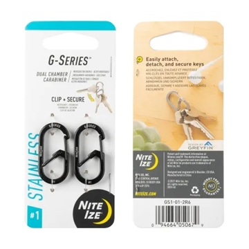 Picture of Nite-Ize G-Series Dual Chamber Carabiner #1 - 2 Pack GS1-01-2R6