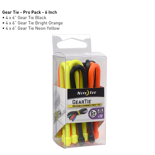 Picture of Nite-Ize Gear Tie ProPack 6 - 12 Pack - Assorted Colors GTPP6-A1-R8