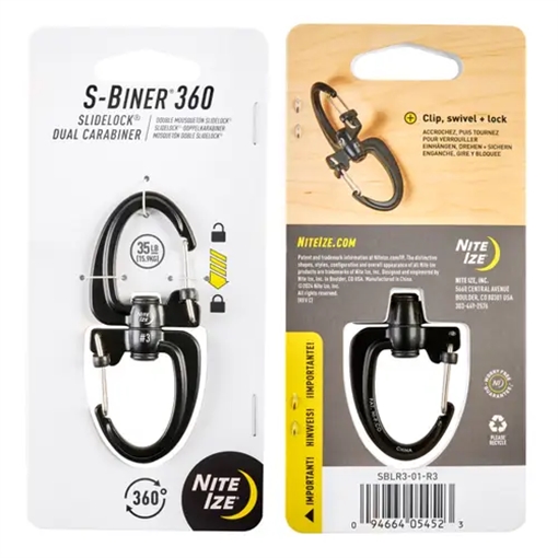 Picture of Nite-Ize S-Biner 360 SlideLock Dual Carabiner SBLR3-01-R3