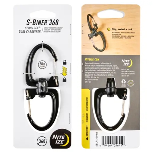 Picture of Nite-Ize S-Biner 360 SlideLock Dual Carabiner SBLR4-01-R3 946640564598