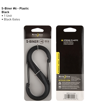 Picture of Nite-Ize S-Biner Plastic Double Gated Carabiner #6 SBP6-03-01BG