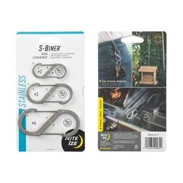 Picture of Nite-Ize S-Biner Stainless Steel Dual Carabiner - 3 Pack SB234-03-11