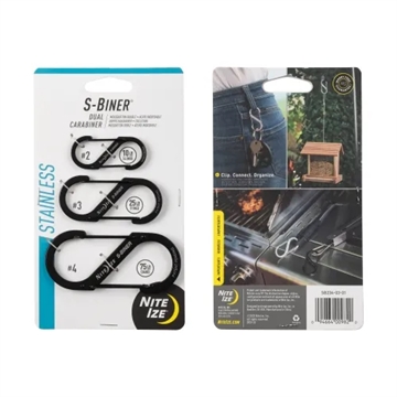 Picture of Nite-Ize S-Biner Stainless Steel Dual Carabiner - 3 Pack SB234-03-01