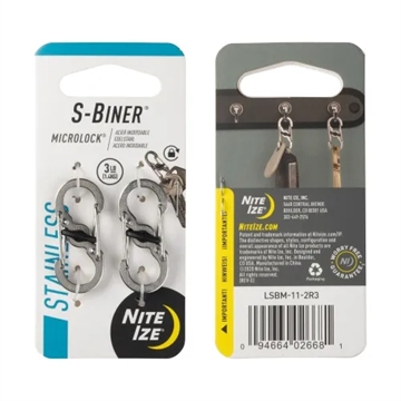 Picture of Nite-Ize S-Biner Stainless Steel MicroLock LSBM-11-2R3