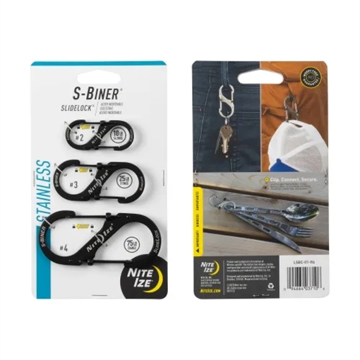 Picture of Nite-Ize S-Biner Stainless Steel SlideLock - 3 Pack LSBC-01-R6