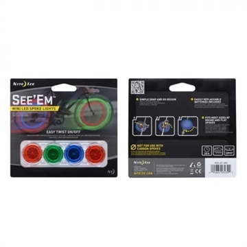 Picture of Nite-Ize See'Em Mini Spoke Lights - 4 Pack Assorted NSE-A1-4R3