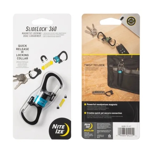 Picture of Nite-Ize SlideLock 360 Degree Magnetic Locking Dual Carabiner MSBL-03-R7 094664042254