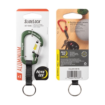 Picture of Nite-Ize SlideLock Key Ring Aluminum CSLAW3-08-R6 094664049338