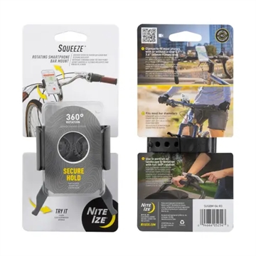Picture of Nite-Ize Squeeze Rotating Smartphone Bar Mount SUSBM-04-R3
