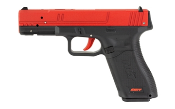 Picture of NextLevel Training SIRT 115 PRO, Laser Training Pistol, Glock 17 Size, Black and Red, Polymer, Red Take Up Laser, Green Shot Indicator Laser, Inert Dual Training Pistol with Functional Features, Includes Sights, One Adjustment Weight Magazine 01-115-S2G000-00