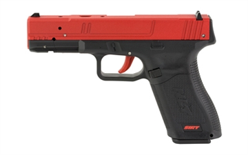 Picture of NextLevel Training SIRT 115 PRO, Laser Training Pistol, Glock 17 Size, Black and Red, Polymer, Red Take Up Laser, Red Shot Indicator Laser, Inert Dual Training Pistol with Functional Features, Includes Sights, One Adjustment Weight Magazine 01-115-S2R000-00