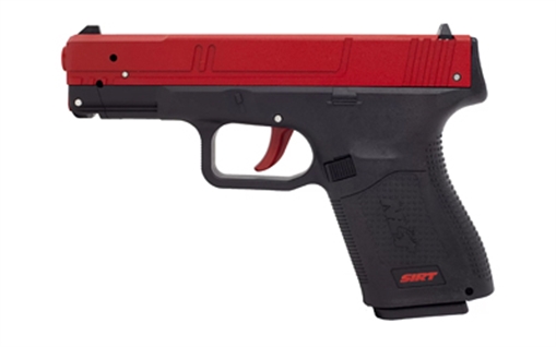 Picture of NextLevel Training SIRT 115C Optic Ready Slide, Inert Laser Training Pistol, Glock 19 MOS Size, Black and Red, Polymer, Red Take Up Laser, Green Shot Indicator Laser, Includes Training Magazine, Trigger Adjustment Tool and Laser Windage/Elevation Tool 01-115-S2GORC-00