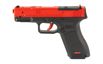 Picture of NextLevel Training SIRT 115S Optic Ready Slide, Inert Laser Training Pistol, Glock 45/48 MOS Size, Black and Red, Polymer, Red Take Up Laser, Green Shot Indicator Laser, Includes Training Magazine, Trigger Adjustment Tool and Laser Windage/Elevation Tool 01-115S-S2GOR0-00