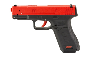 Picture of NextLevel Training SIRT 115S, Inert Laser Training Pistol, Glock 45/19X Size, Black and Red, Polymer, Red Take Up Laser, Green Shot Indicator Laser, Includes Training Magazine, Trigger Adjustment Tool and Laser Windage/Elevation Tool 01-115S-S2G000-00