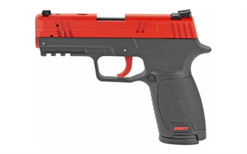 Picture of NextLevel Training SIRT 20C PRO, Sig P320C Style, Red Trigger Take Up Laser, Red Shot Indicator Laser, Red and Black Finish, Inert Dual Training Pistol with Functional Features, Includes Sights, One Mag 01-020-S2R00C-00