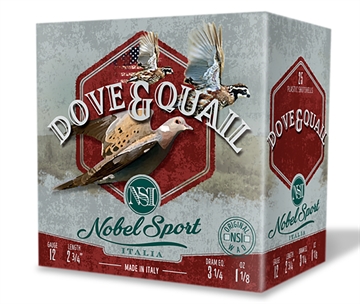 Picture of Nobel/eurosports Llc Dove & Quail 12Gauge 2.75" 1 1/8oz 8Shot 25 Per Box/10 Case ANSF128