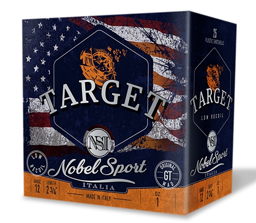 Picture of Nobel/eurosports Llc Target Low Recoil 12Gauge 2.75" 1oz 9Shot 25 Per Box/10Case ANSLR19