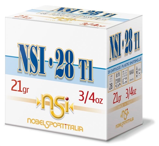 Picture of Nobel Sport 28 T1 Shotshell 28 ga 2-3/4" 3/4 oz 1300 fps #8 25/ct ANS288