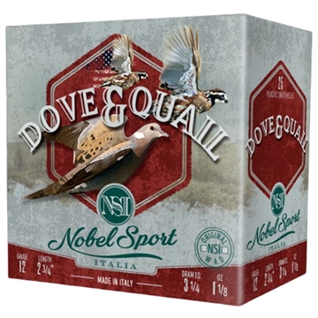 Picture of Nobel Sport Dove & Quail Shotshells 12 ga 2-3/4" 1-1/8 oz 1255 fps #6 25/ct ANSF126