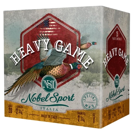 Picture of Nobel Sport Heavy Field Shotshells 20 ga 2-3/4" 1 oz 1165 fps #6 25/ct ANSH206