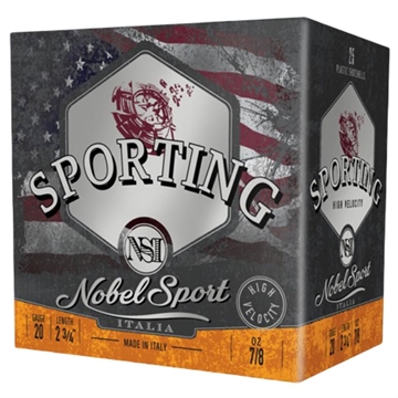 Picture of Nobel Sport Target Sporting Clays Shotshells 20ga 2-3/4" 7/8oz 1275fps #7.5 25/ct ANS20SC75