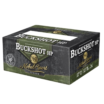 Picture of Noble Sport Plumbum Buckshot Shotshells 12 ga 2-3/4" 12 pellet 1290 fps #00 250/ct Case (25-10/ct Boxes) ANS1200BK10 Case ANS1200BK10 CASE ANS1200BK10 CASE ANS1200BK10 CASE ANS1200BK10 CASE