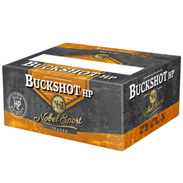 Picture of Noble Sport Plumbum Buckshot Shotshells 20 ga 2-3/4" 20 pellet 1200 fps #4 10/ct ANS204BK10