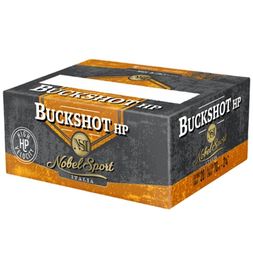 Picture of Noble Sport Plumbum Buckshot Shotshells 20 ga 2-3/4" 9 pellet 1300 fps #1 10/ct ANS201BK10