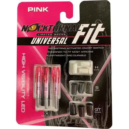 Picture of Nockturnal Nockturnal FIT Lighted Nocks Pink 3 pk. NT-312