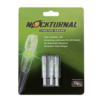 Picture of Nockturnal G-Nock Lighted Nocks Green .166 Arrow Diameter 3/pk NT-605