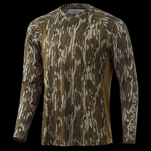 Picture of Nomad Camo Pursuit Long Sleeve Shirt Mossy Oak Bottomland S N1200035-922-S