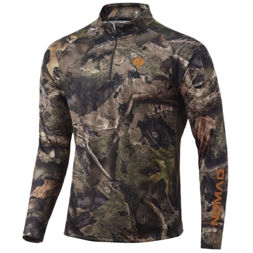 Picture of Nomad Pursuit Camo 1/4 Zip Long Sleeve Shirt Mossy Oak DropTine M N1200037-985-M